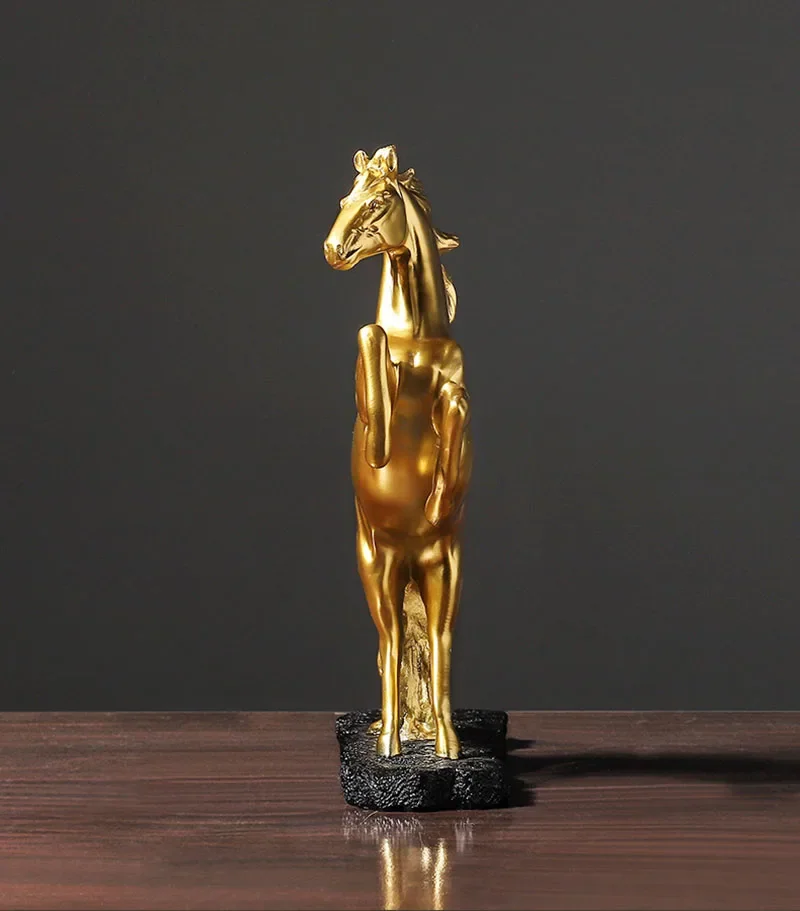 Escultura Cavalo em Resina Porta Garrafa Decorativo Elegante