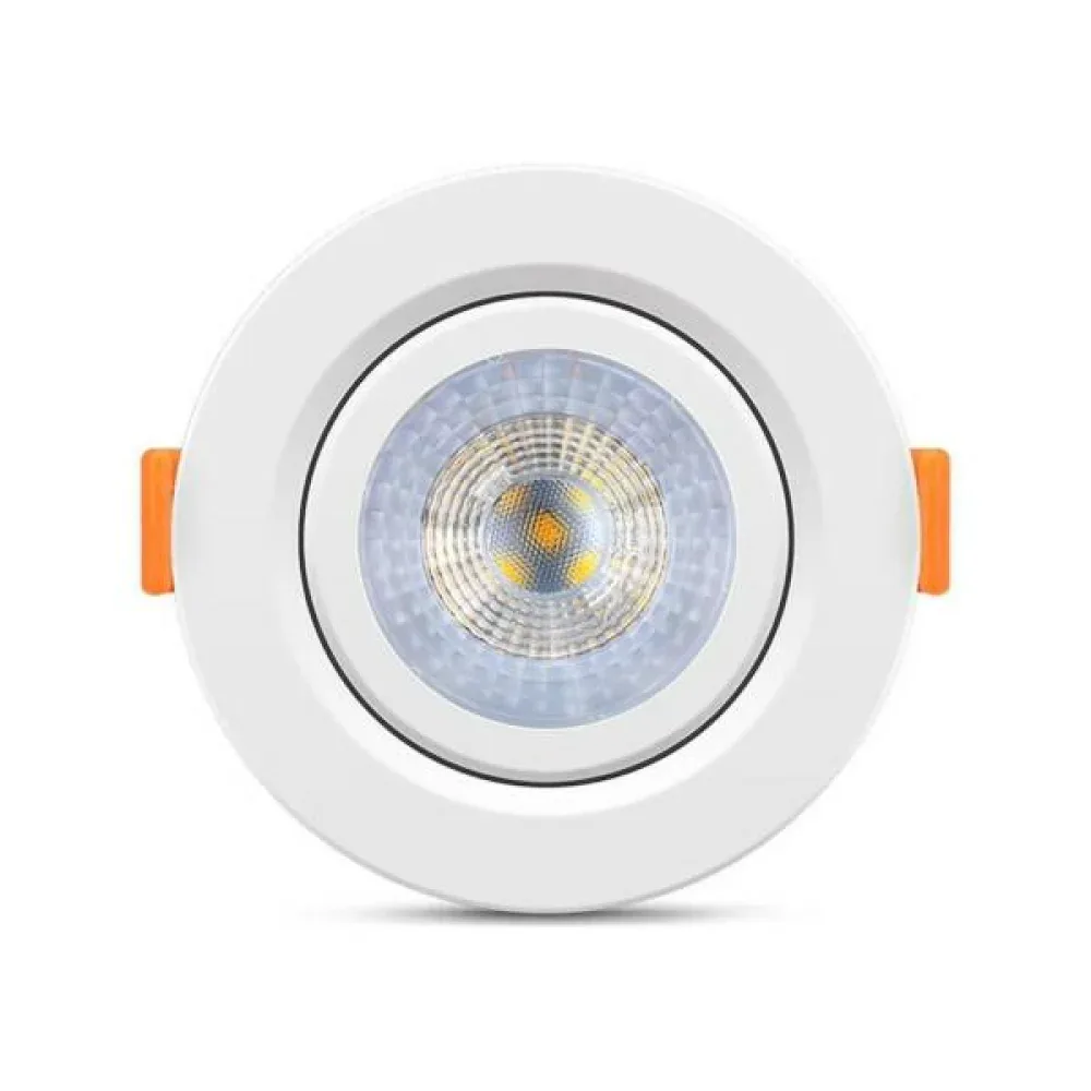 Spot LED Embutir Redondo 5W Direcionável Branco Frio 6500K