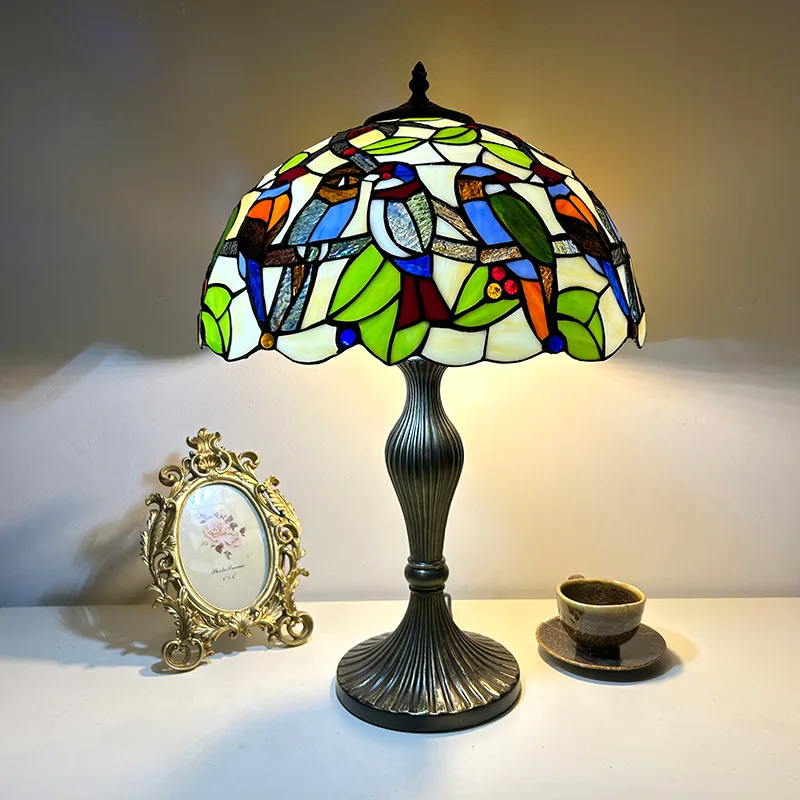 Abajur de Mesa Tiffany Libélula — Vitral Artesanal