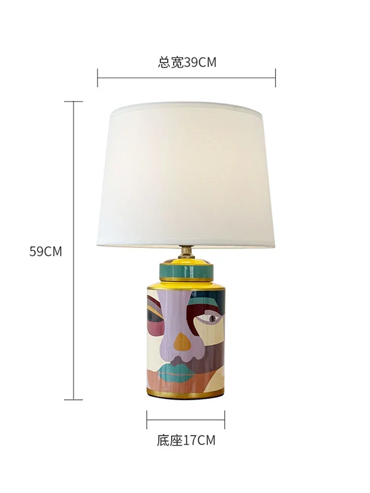 Abajur Cerâmica Clássico Italiano Decorativo