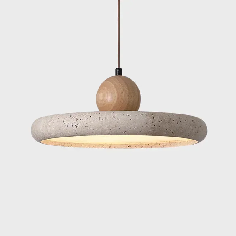 Pendente de Pedra Travertino - Design Natural e Elegante