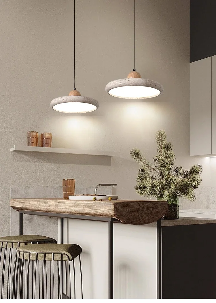 Pendente de Pedra Travertino - Design Natural e Elegante