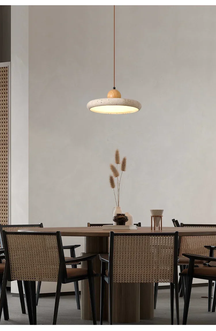 Pendente de Pedra Travertino - Design Natural e Elegante
