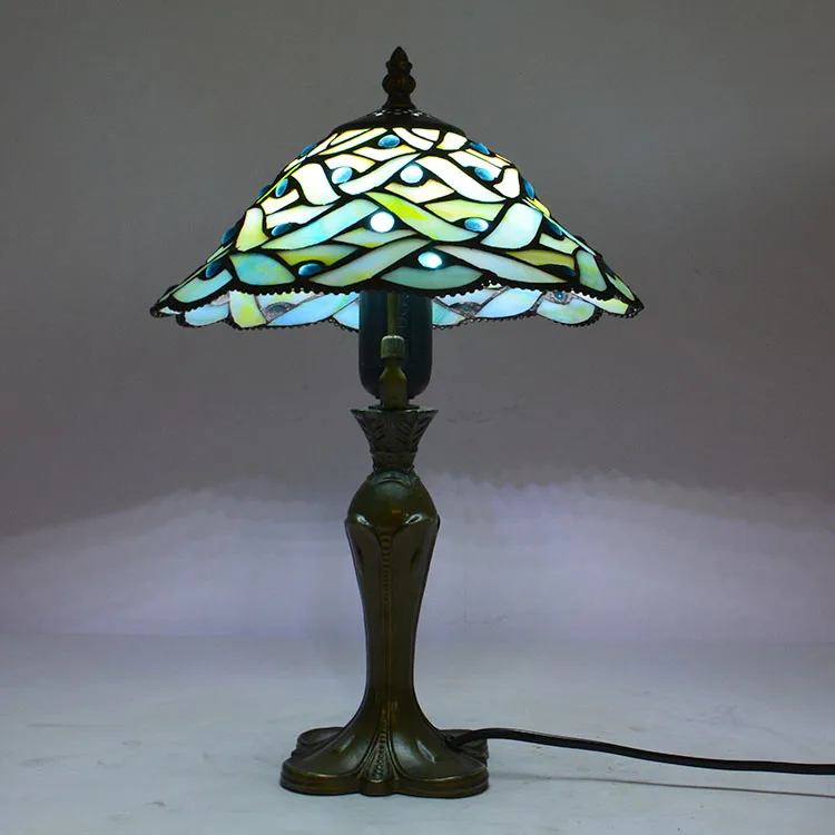 Abajur de Mesa Tiffany 10" Vitral Clássico — Vitral Artesanal