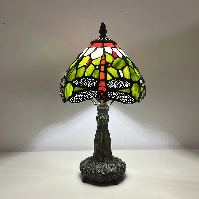 Abajur de Mesa Tiffany 8" Vitral Clássico — Vitral Artesanal