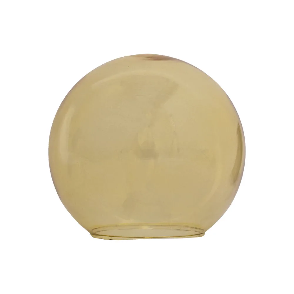 Globo de Vidro Âmbar Transparente 15cm para Arandelas e Pendentes