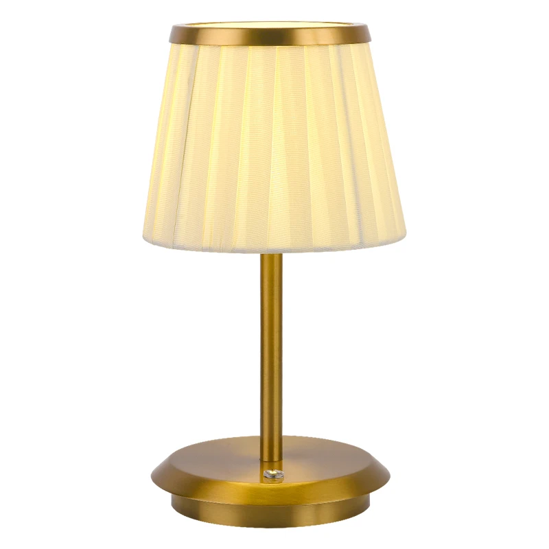 Abajur LED Plissado Toque Moderno